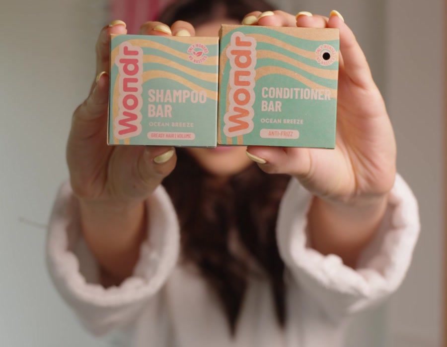 Ocean Breeze shampoo bar en conditioner bar in plasticvrije verpakking